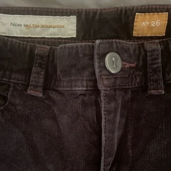 Anthropologie Pilcro Brown Serif Corduroy Pants Size 26 - Picture 6 of 9